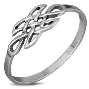 Unique Design Light Celtic Knot Silver Ring, rp763